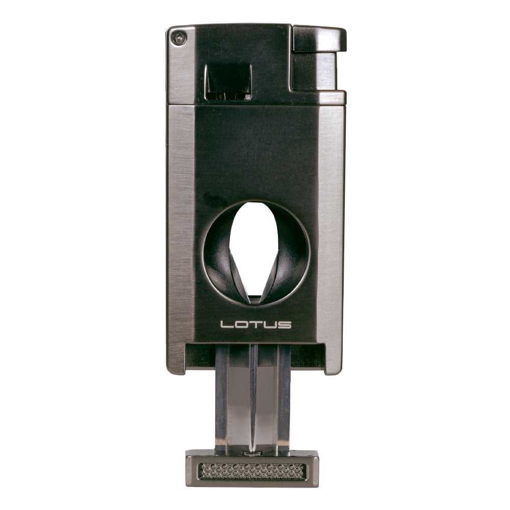 Lotus Excalibur Double Torch Lighter with Two Cutters - Gunmetal