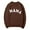 Brown, variant on ShiShine Women's Oversized Crewneck Long Sleeve Sweatshirt Graphic Casual Loose Fit Pullover
