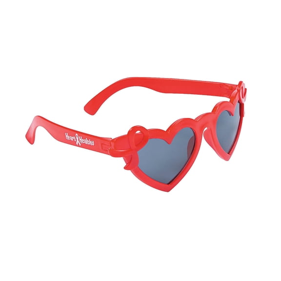 Heart Health Ribbon Glasses 1Pc - Apparel Accessories - 1 Piece