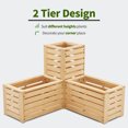 thumbnail image 5 of MCombo 2 Tier Corner Wood Raised Bed 46.6”x46.6”x35” 0315 (Natural), 5 of 6