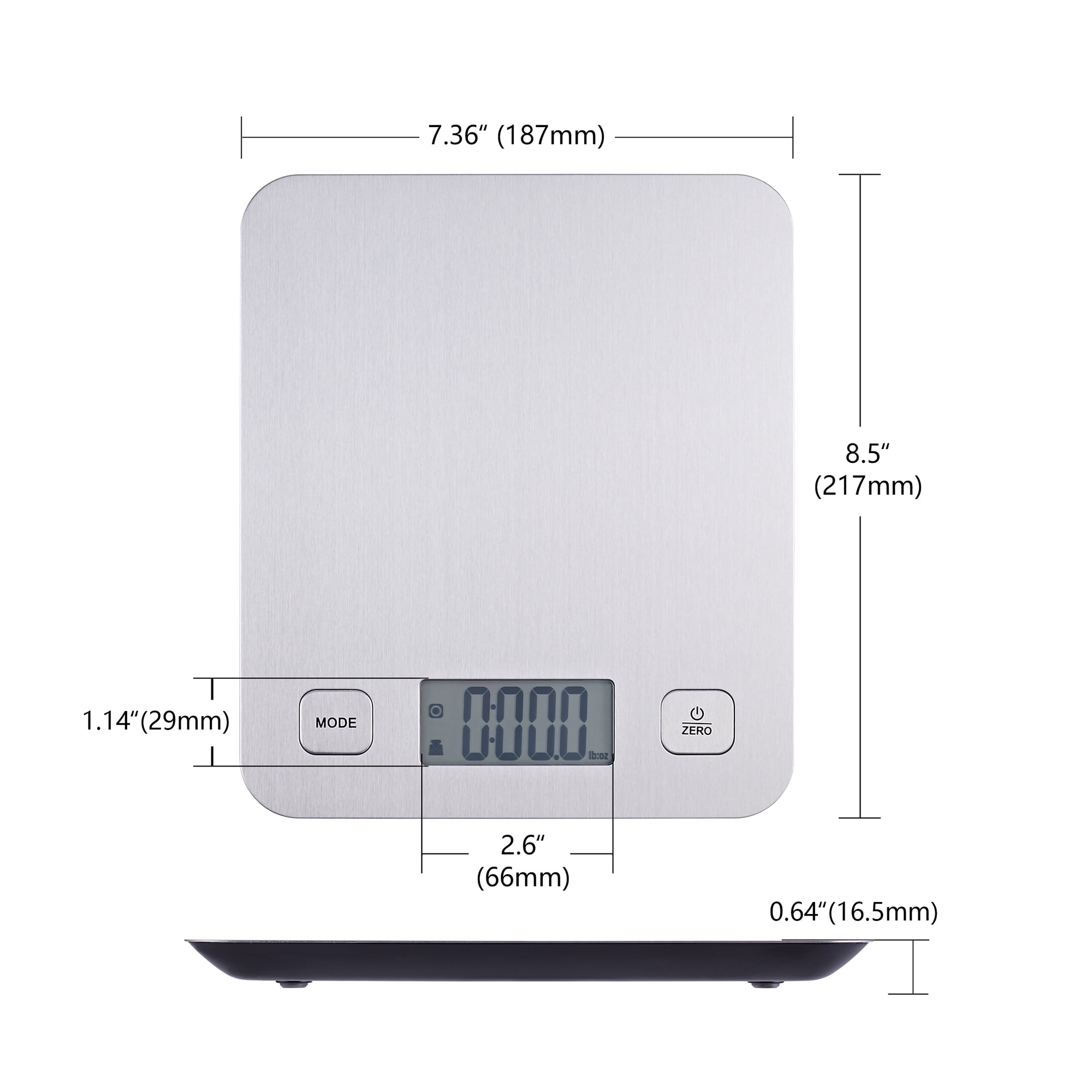 Mainstays MS81-020-100-51 11 lbs Glass Digital Scale - Black