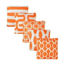 Clearance! CICRKHB Diy Patchwork 5Pcs Cotton Craft Fabric Bundle Patchwork Squares Quilting Sewing Patchwork Diy Orange