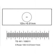 AmScope Microscope Stage Calibration Slide for USB Camera 0.01mm Stage Micrometer