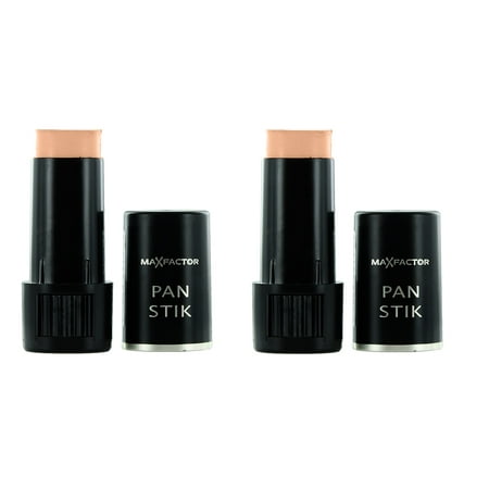 Max Factor Pan Stik Foundation - 30 Olive (Pack of 2) + Yes to Tomatoes Moisturizing Single Use