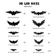 thumbnail image 6 of 48 Packs Halloween LED Night Light Bats Decor Set Flash Wall Window Stickers PVC Adhesive for Indoor Outdoor Party Decoration 3D Flying Effect, 6 of 9