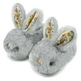 thumbnail image 2 of XIMIN Toddler Slippers Boy Girl Bunny Slippers Plush Rabbit Fuzzy Furry House Slippers Cute Non-Slip Warm Winter Shoes Suitable for Indoor and Outdoor Kids Winter Warm Slippers, 2 of 6