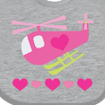 thumbnail image 4 of Inktastic Valentine Pink Heart Helicopter Boys or Girls Baby Bib, 4 of 4