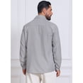 thumbnail image 3 of DARING DIVA Men's Seersucker Long Sleeve Button Down Textured Striped Shirts S Black, 3 of 7