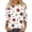 29# White, variant on Women's 3/4 Sleeve Tops Crewneck Fall Leaf Print Casual Shirts Loose Fit Outdoor Work Sports Party Pullovers Light Blue S