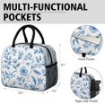thumbnail image 6 of Obrewu Blue Pioneer Flower Lunch Bag for Adult, Insulated, Leakproof, Oxford Cloth, 6 of 7