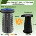 thumbnail image 6 of 2025 Upgraded XXL Collapsilbe Stool with Cushion,More Sturdy and Height 19.7“,D11.8”,Portable and Lightweight Adjustable Telescoping Stool for Camping Hiking BBQ Max Loading 1000Ibs, 6 of 15