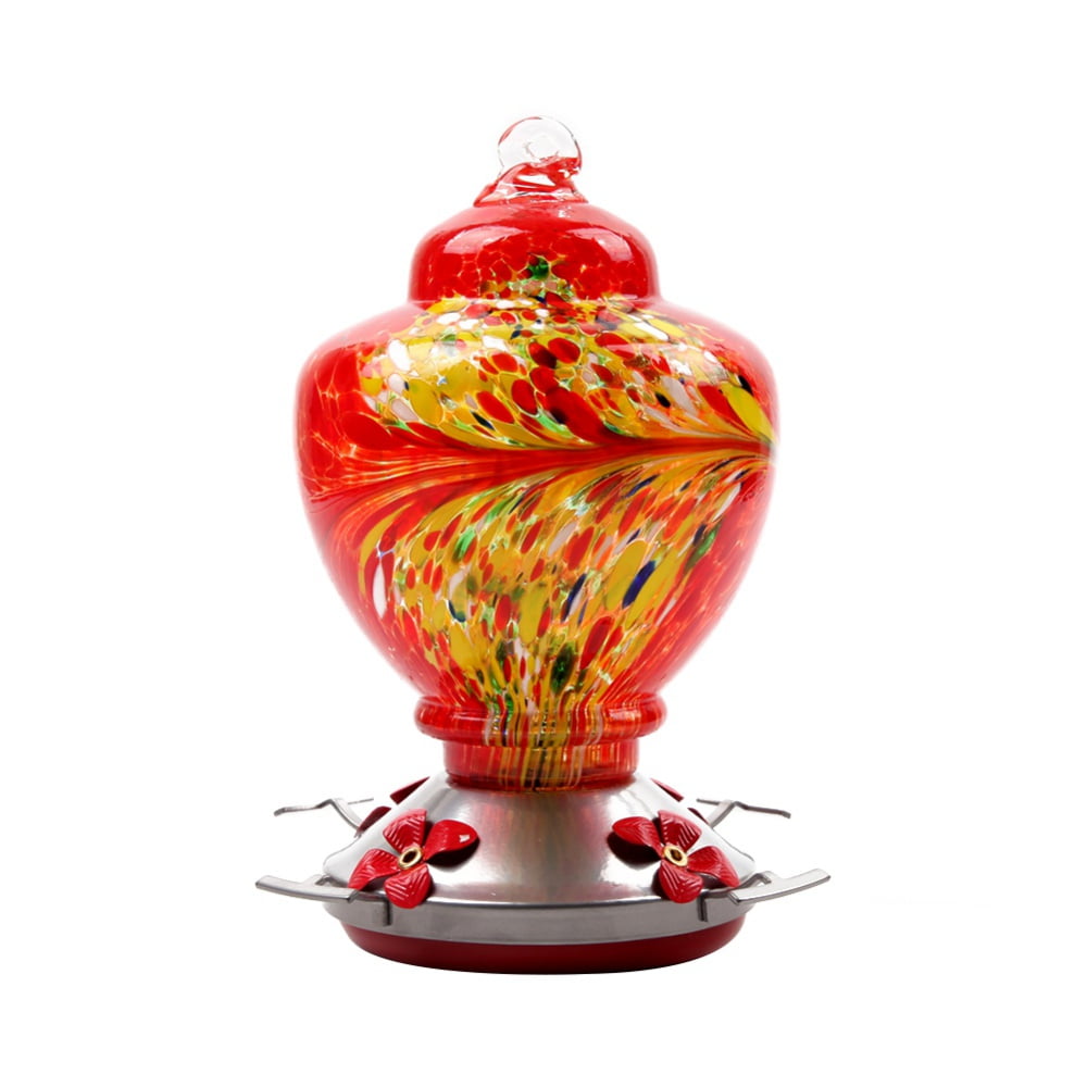Garden Hummingbird Feeder with Perch,25 Fluid Ounces Hummingbird Nectar