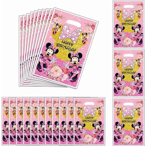 30 PC Cartoon Gift Bags Cartoon Party Supplies Girl Birthday Party Snack Bag Décor