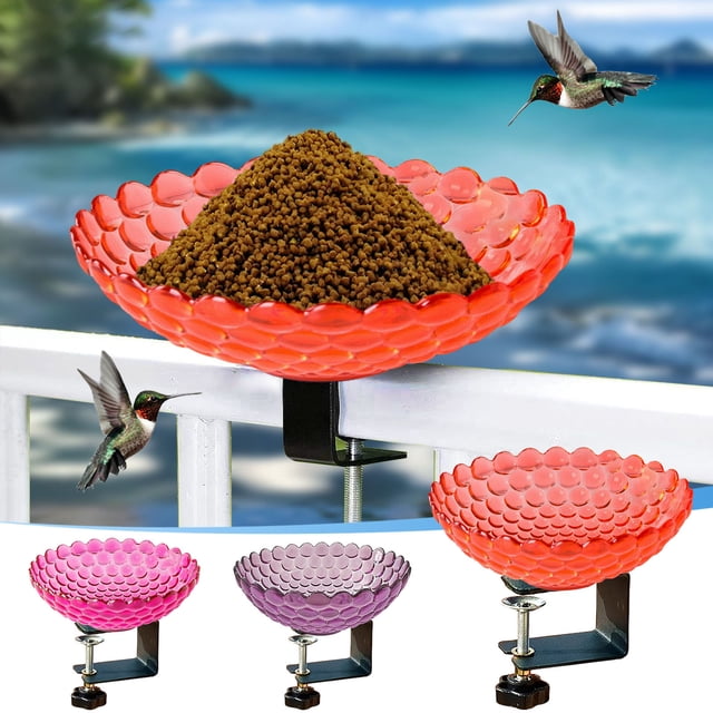 Lekihaqq Outdoor Garden Bird Bath Feeder Decorative Resin Bathing Water Fountain For Backyard Patio Lawn Birds Wildlife Nature Lovers