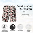 thumbnail image 6 of Picia Christmas Cat pattern Mens Swim Trunks with Compression Liner Stretch Beach Shorts Quick Dry with Zipper Pockets No-Chafing Board Shorts-, 6 of 9