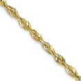 thumbnail image 1 of Quality Gold 10EX018-22 10K Yellow Gold 2.25 mm Extra-Light Diamond-Cut 22 in. Rope Chain, 1 of 1