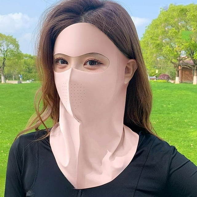 Sunscreen Mask Full Face Protection Back Neck Outdoor Cycling Sunscreen Ice Sunshade Face Now