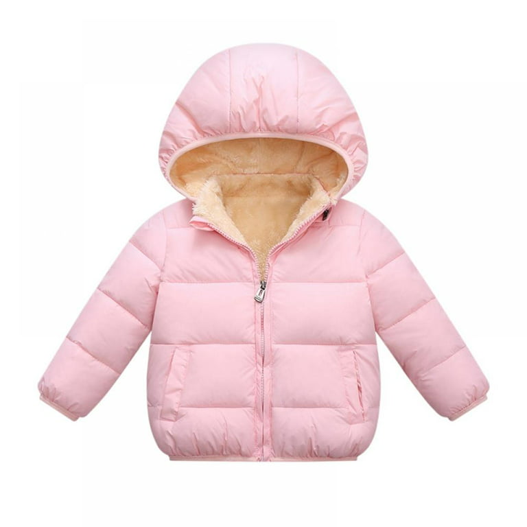Baby Girls Boys' Winter Fleece Jackets with Hooded Toddler Cotton Dress Warm  Lined Coat Outer Clothing 