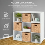Best Choice Products 9-Cube Bookshelf, 11in Display Storage Organizer w/ 3 Removable Back Panels - White