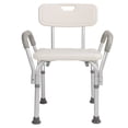 thumbnail image 2 of Silla De Ducha, Banco De Baño De Altura Ajustable De Fácil Instalación De Acero Inoxidable Confiable Con Brazos Traseros Para Movilidad Limitada Para Lesiones ANGGREK Otros, 2 of 8