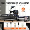 thumbnail image 3 of KFFKFF 15 x 15 inch Heat Press Machine, 5-in-1 Heat Transfer System with 30 oz Tumbler Attachment, 360° Swing-Away Design, Digital Controls, Teflon-Coated Surface, Black and Blue, 3 of 9