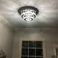 thumbnail image 6 of Modern Crystal Chandelier Flush Mount Ceiling Light Pendant Lighting Fixture LED, 6 of 12