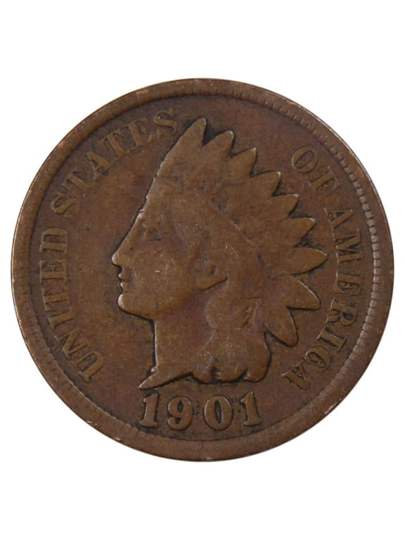 1901 Indian Head Cent G Good Bronze Penny 1c Coin Collectible