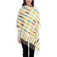 thumbnail image 4 of Cauagu Colorful Mustache Print Women Wrap Shawl tassels Scarves Retro Scarf 77.6"X28.3", 4 of 8