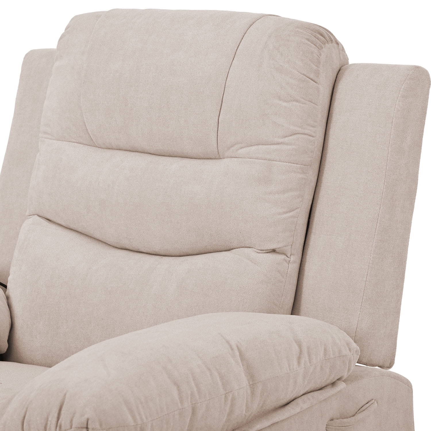 Kadyn Massage Recliner, Modern Power Lift Chair for Elderly, Linen Recliner Chair with Adjustable Massage, Heating Function and Side Pocket, Beige