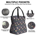 thumbnail image 3 of Pioneer Flower Floral Print Pattern Drawstring Lunch Bag Women - Drawstring Lunch Bag Insulated for Work Office - Stain-Resistant Large Lunchbags for Women with Multi-Pockets, 3 of 6