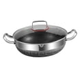 thumbnail image 4 of Olla de sopa de acero inoxidable, sartén antiadherente, Base Universal con tapa, sartén multifunción, olla caliente para Cocina de Inducción y Camping 28cm, 4 of 8