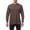 Brown, variant on Men's Heavyweight Cotton Long Sleeve Thermal Shirt - White - Small