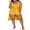Yellow, variant on 3Pcs Summer Outfit Set for Women Loungewear Sleeveless Cardigan Tank Tops and High Waist Shorts