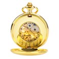 thumbnail image 3 of EEEkit Men's Skeleton Mechanical Pocket Watch, Retro Roman Numerals, 3 Colors, 3 of 7