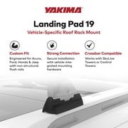 YAKIMA Landing Pad 19 Fixed Point Tower Installation for Rail Rooftops