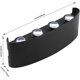 thumbnail image 1 of Luz de pared LED de 8 W, luz blanca cálida de 3000 K, aplique de pared impermeable IP65, luz LED de aluminio moderna, interior y exterior disponible (negro) LingWen 8390606970497, 1 of 1