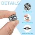 thumbnail image 3 of Uxcell Plastic Cord Locks, Double Hole Spring Cord Toggle Stopper Slider Stops Fastener End Gray, 3 of 6