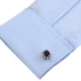 thumbnail image 2 of Perfect Cufflinks Blue Crystal Cufflinks, Dark Design Clear Crystal Cufflinks, 2 of 5