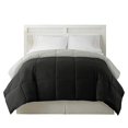thumbnail image 2 of Benzara BM46037 Génois Grand Size Box Matelassé Réversible Couette&44; Noir & Argent, 2 of 4