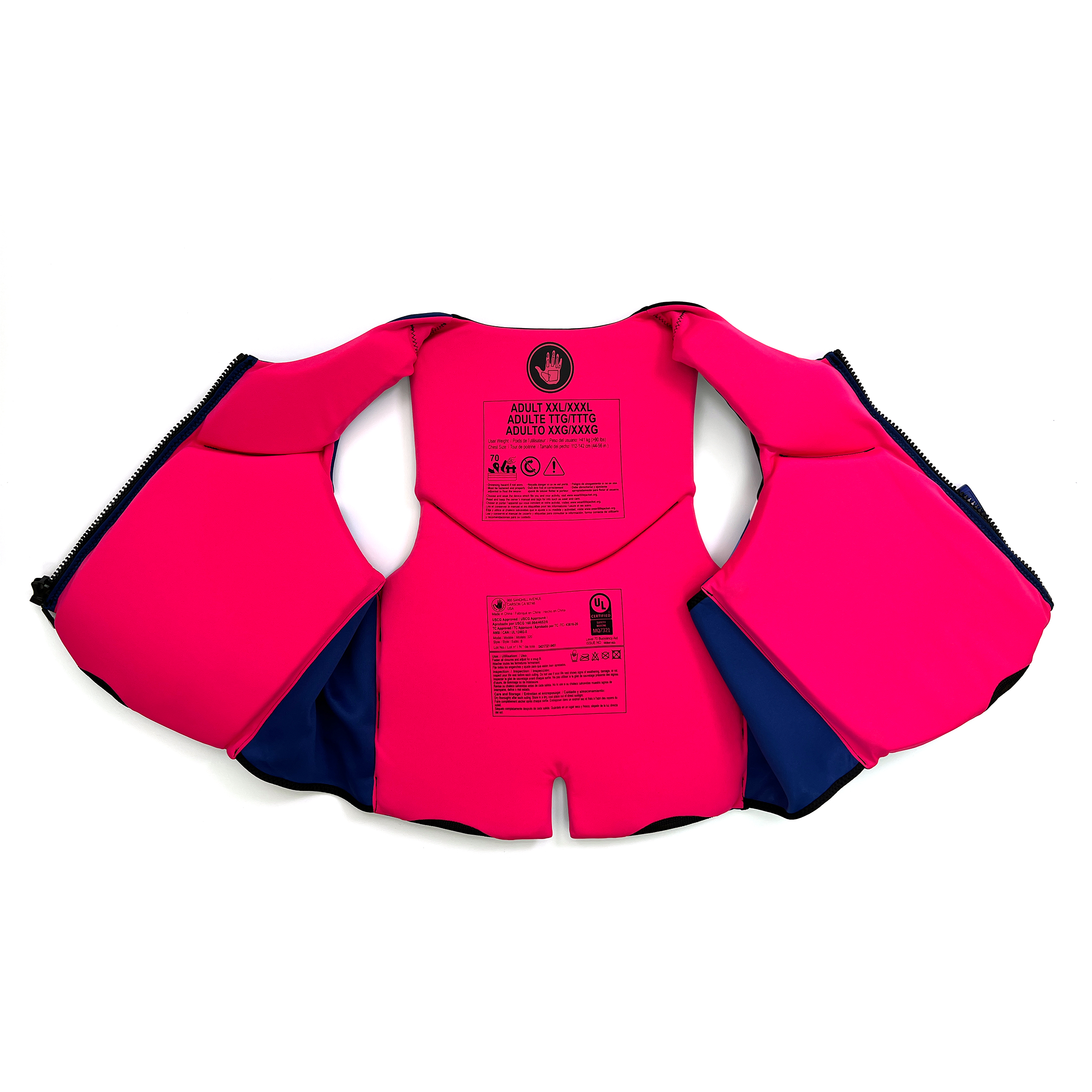Body Glove Women's Evoprene PFD Life Jacket 2X/3X Pink photo 3