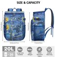 thumbnail image 3 of Cosmos Insulated Cooler Backpack - 20L Leakproof Soft Cooler Bag for Outdoor, Travel & Picnic, Holds 26 Cans, Outer Space & Nebula Cosmic Design, 3 of 6