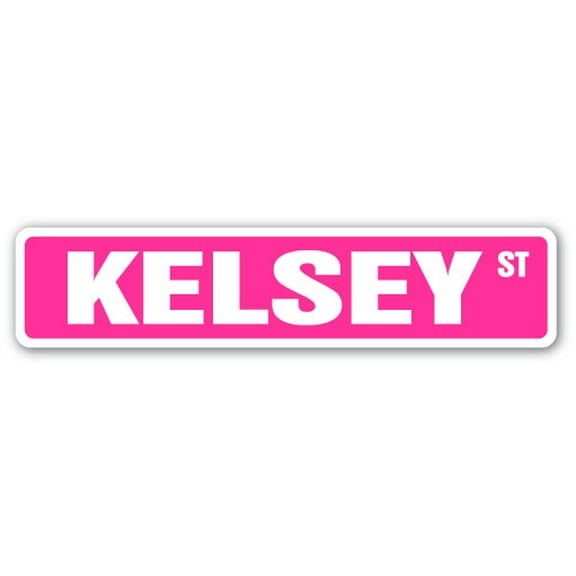 KELSEY Street Sign Childrens Name Room Sign | Indoor/Outdoor |  24" Wide