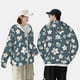 thumbnail image 4 of Fotbe Blue Flower Chaqueta con Protección Solar UPF 50+ para Hombre y Mujer, Camisa con Capucha y Bolsillos-XX-Large, 4 of 7