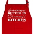 thumbnail image 2 of ThisWear Mother's Day Gift Everything is Better in Grammy's Kitchen Two Pocket Apron Red, 2 of 7