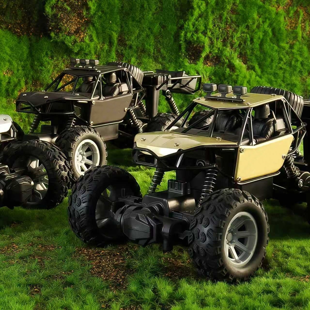 Alloy Rock-Climbing 6-Wheel RC Car - 1:12 Scale 2.4GHz 4WD Off-Road Truck with Dual Magnetic Motors, Independent Suspension   Non-Slip Tires(Gold)