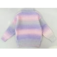 thumbnail image 3 of Peacolate 18M-10Y Spring Fall Winter Clothing Set Little&Big Girl Knit Turtleneck Pullover Sweater and Embroider Jeans,Purple Rainbow,4Years, 3 of 6