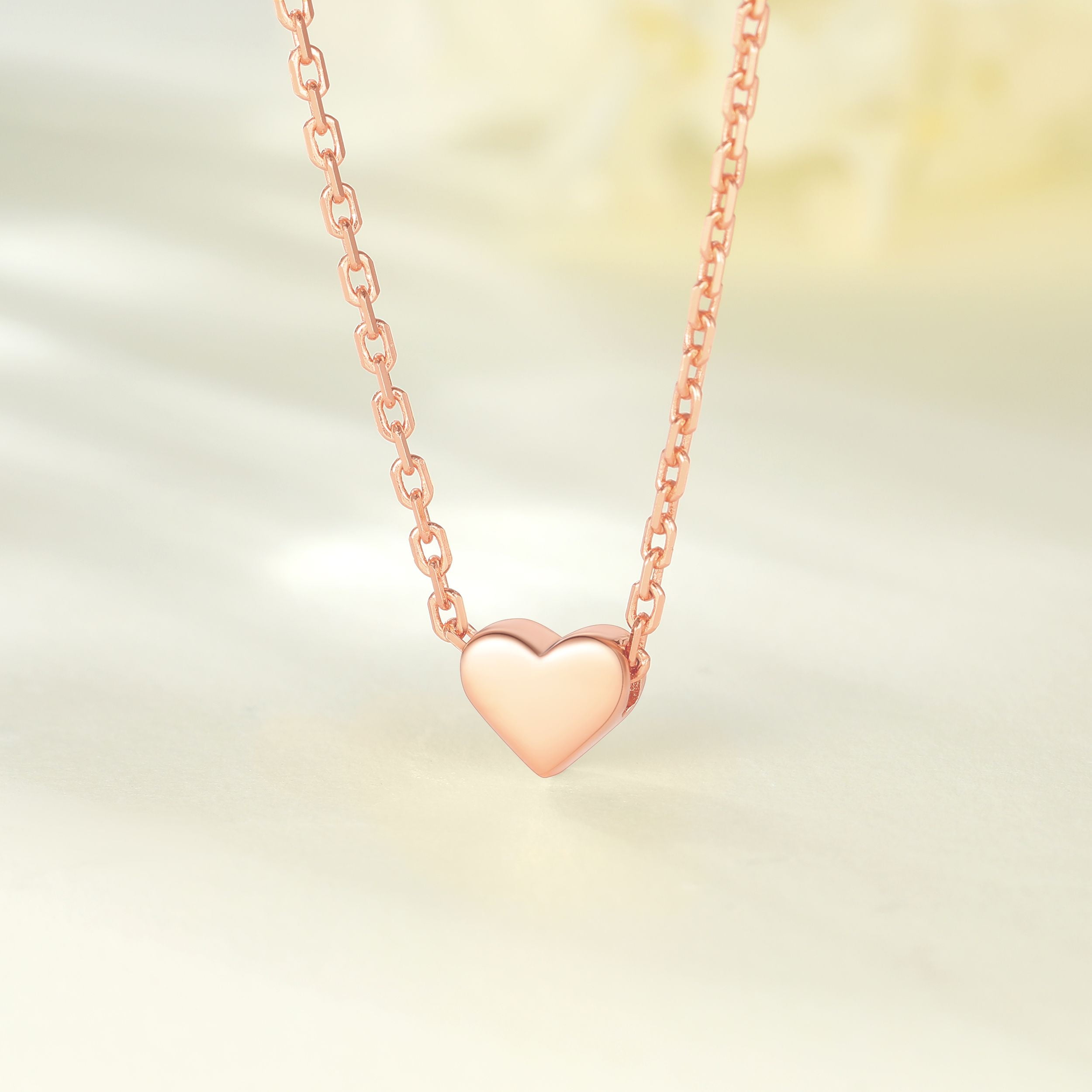Suplight Dainty 925 Stelring Silver Heart Shape Necklace Jewelry for Women Girlfriend