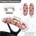 thumbnail image 6 of SCRAWLGOD Sloth Strawberry Heart Office Chair Covers with Arm Rest Slipcovers Easy to Install Rotating Chair Cover Scratch Resistant Swivel Chair Protector, Set of 4, 6 of 7