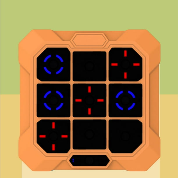 Juego de pernos de punta, juguete de aprendizaje, regalo portátil de viaje, juego de rompecabezas electrónico de mano para niños y adultos, regalos de Naranja