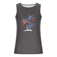 thumbnail image 3 of WREESH Patriotic Summer Tops Men's Sleeveless Crew Neck Tank Top with Graphic Print T-Shirts Dark Gray, 3 of 4